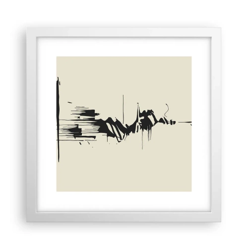 Poster in cornice bianca - Astrazione frettolosa - 30x30 cm