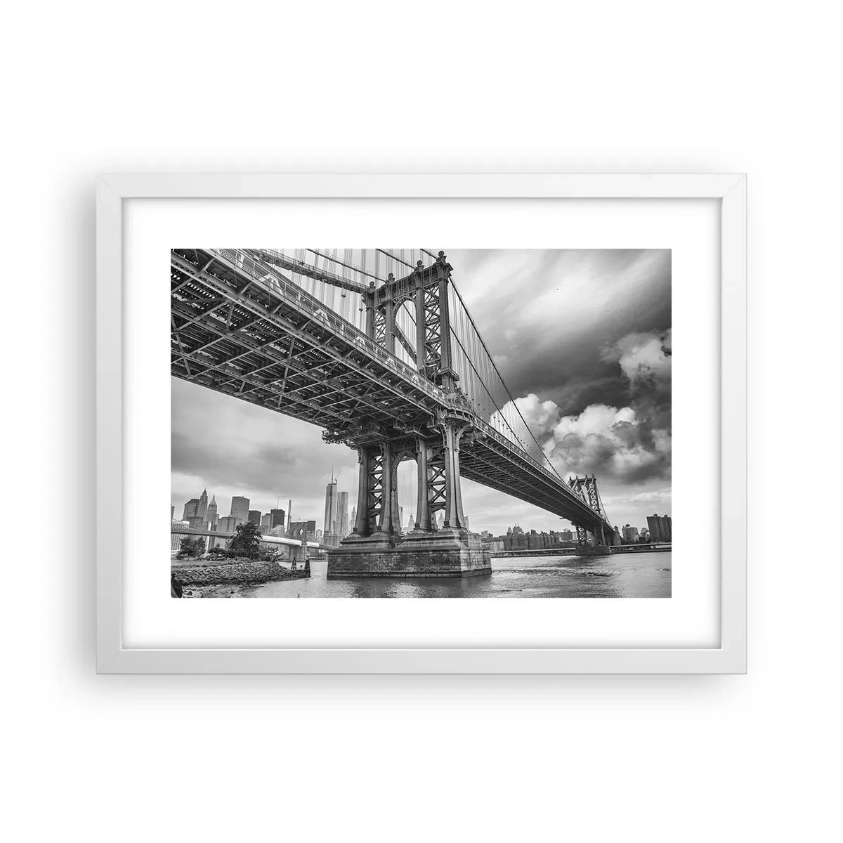 Poster in cornice bianca - Verso il cuore della città - 40x30 cm