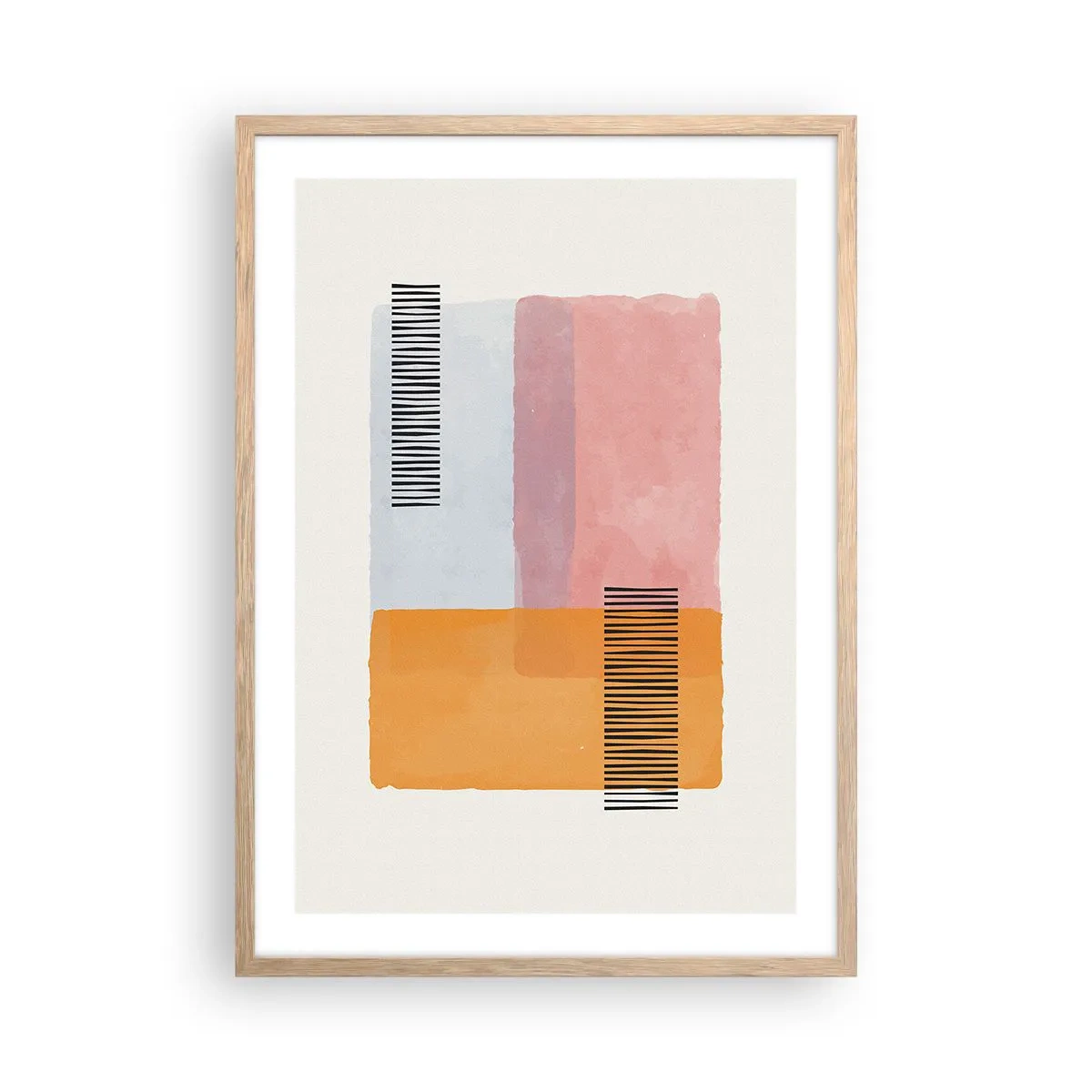 Poster in cornice rovere chiaro - Da un angolo all'altro - 50x70 cm