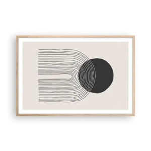 Poster in cornice rovere chiaro - Tremore e fiducia - 91x61 cm