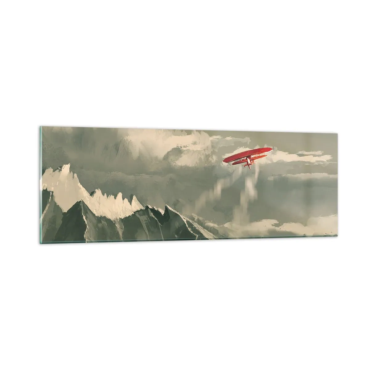 Quadro su vetro - Pioniere senza paura - 90x30 cm