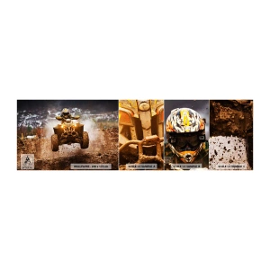 Campione Di Fotomurale Standard Eco - No risk no fun - Sport, Quadruplo, Gara - 100x30 cm