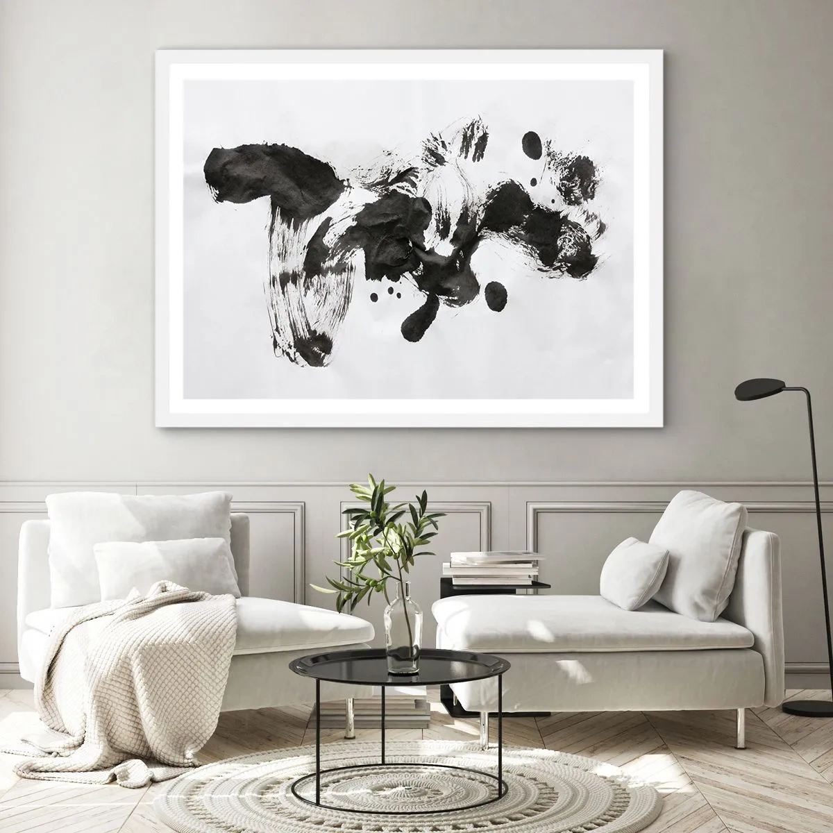 Poster in cornice bianca - C'è un senso nella follia? - 100x70 cm