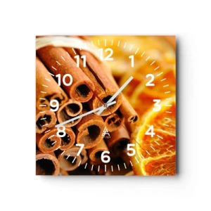 Orologio da parete - Orologio in Vetro - Senti il loro profumo? - 30x30 cm