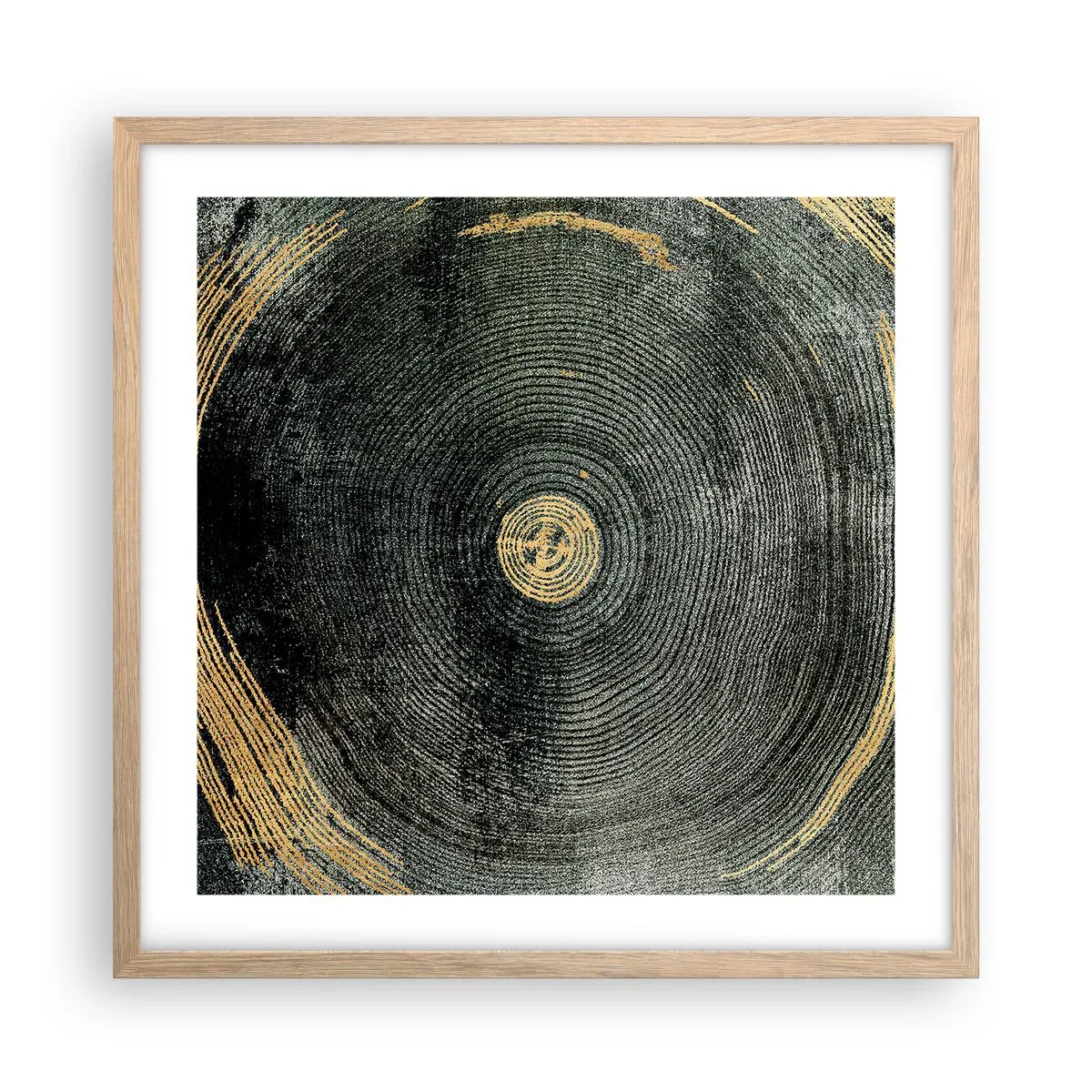 Poster in cornice rovere chiaro - Cambiamento e persistenza - 50x50 cm