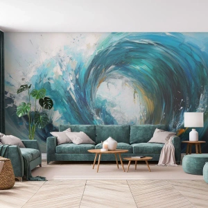 Fotomurali Premium Sand - Portale marino - Oceano, Onda, Pezzo - 150x105 cm