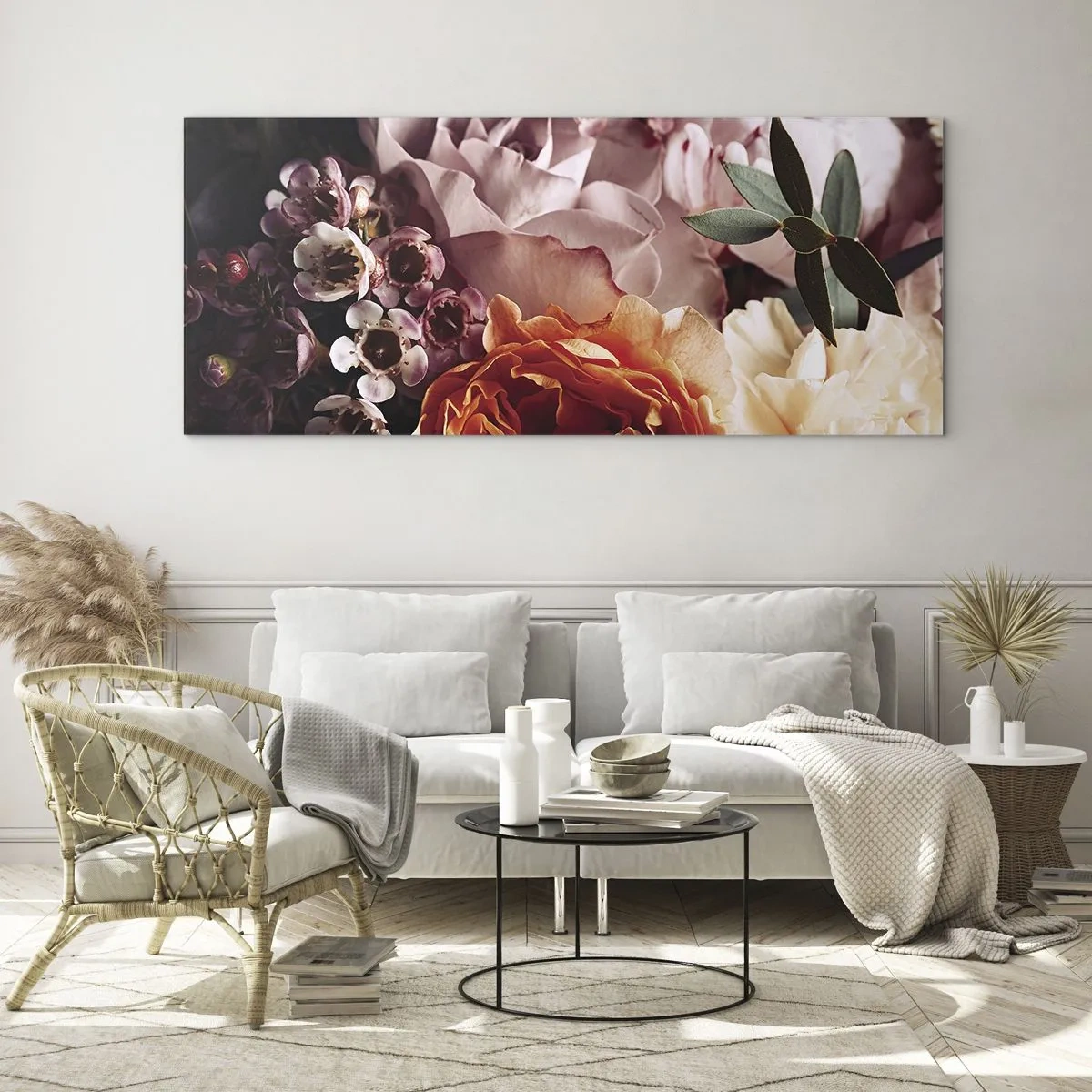 Quadro su vetro - Avvolti dalla bellezza - 100x40 cm