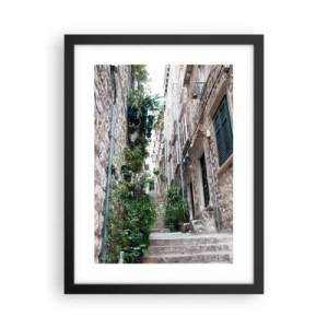 Poster in cornice nera - Il fascino della città vecchia - 30x40 cm