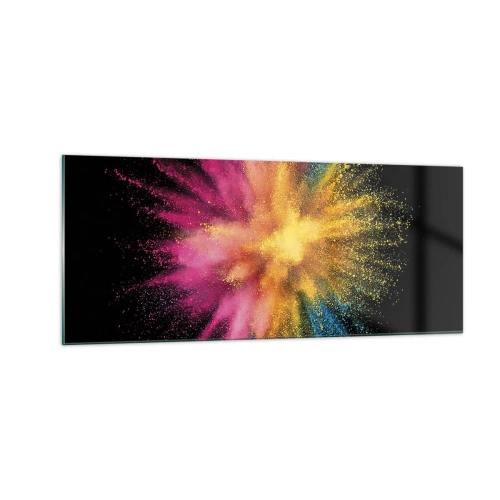 Quadro su vetro - La nascita dei colori - 100x40 cm