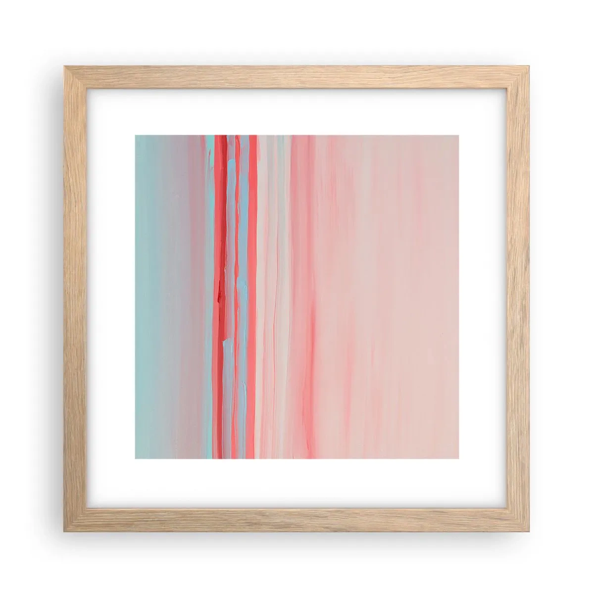 Poster in cornice rovere chiaro - Astrazione all'alba - 30x30 cm