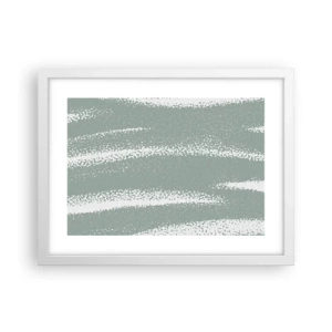 Poster in cornice bianca - Astrazione in clima invernale - 40x30 cm
