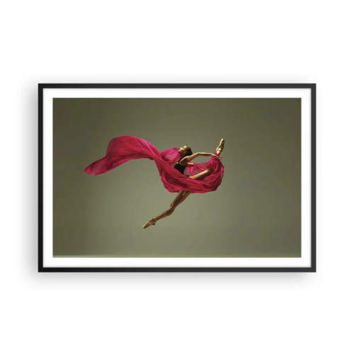 Poster in cornice nera - Fiamma danzante - 91x61 cm