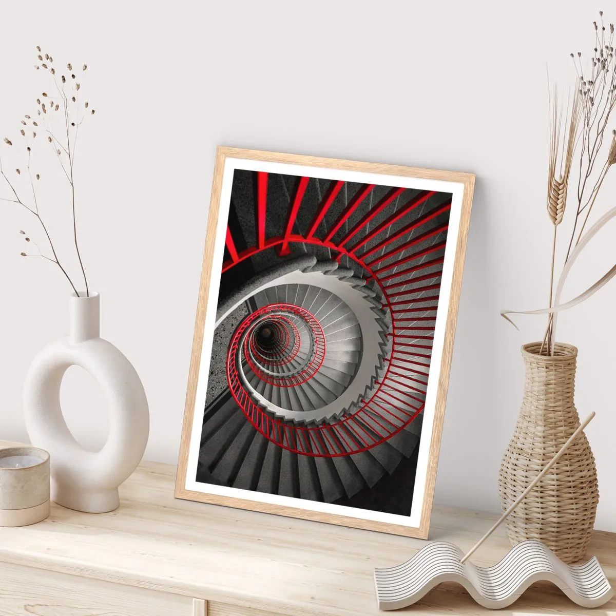 Poster in cornice rovere chiaro - I giochi dell'architettura - 40x50 cm