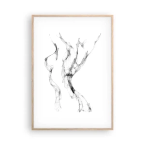 Poster in cornice rovere chiaro - Bella e forte - 70x100 cm