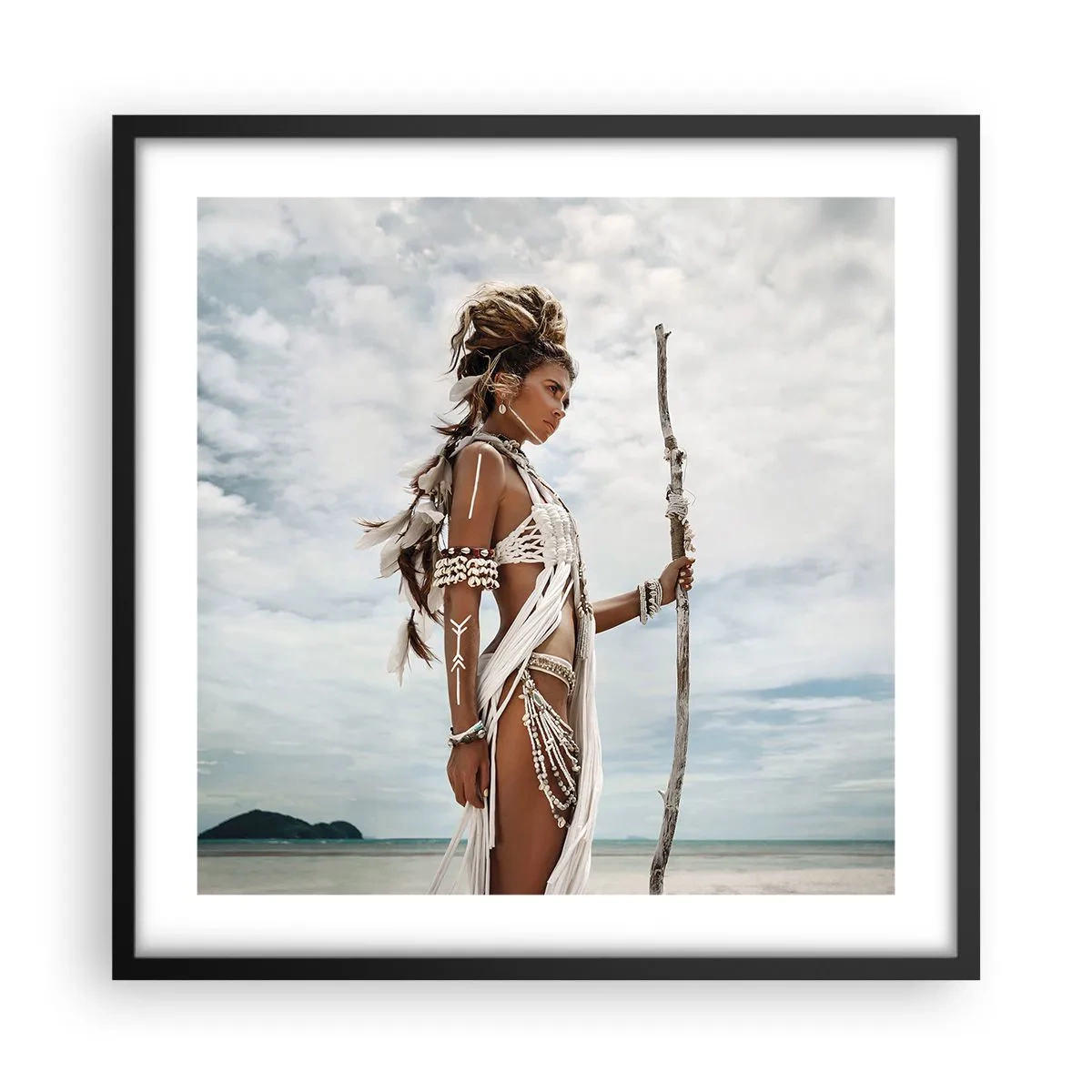Poster in cornice nera - La regina dei tropici - 50x50 cm