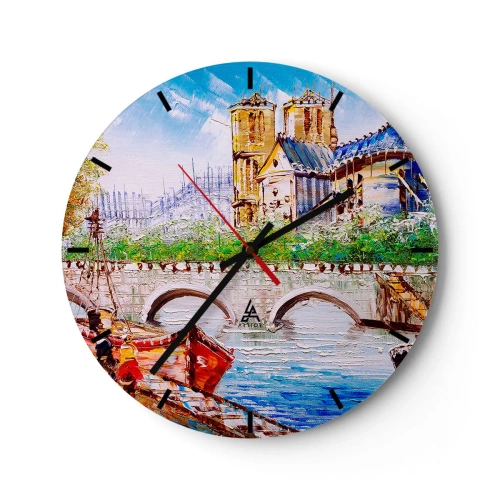 Orologio da parete - Orologio in Vetro - Il loro tempo non passa mai - 40x40 cm