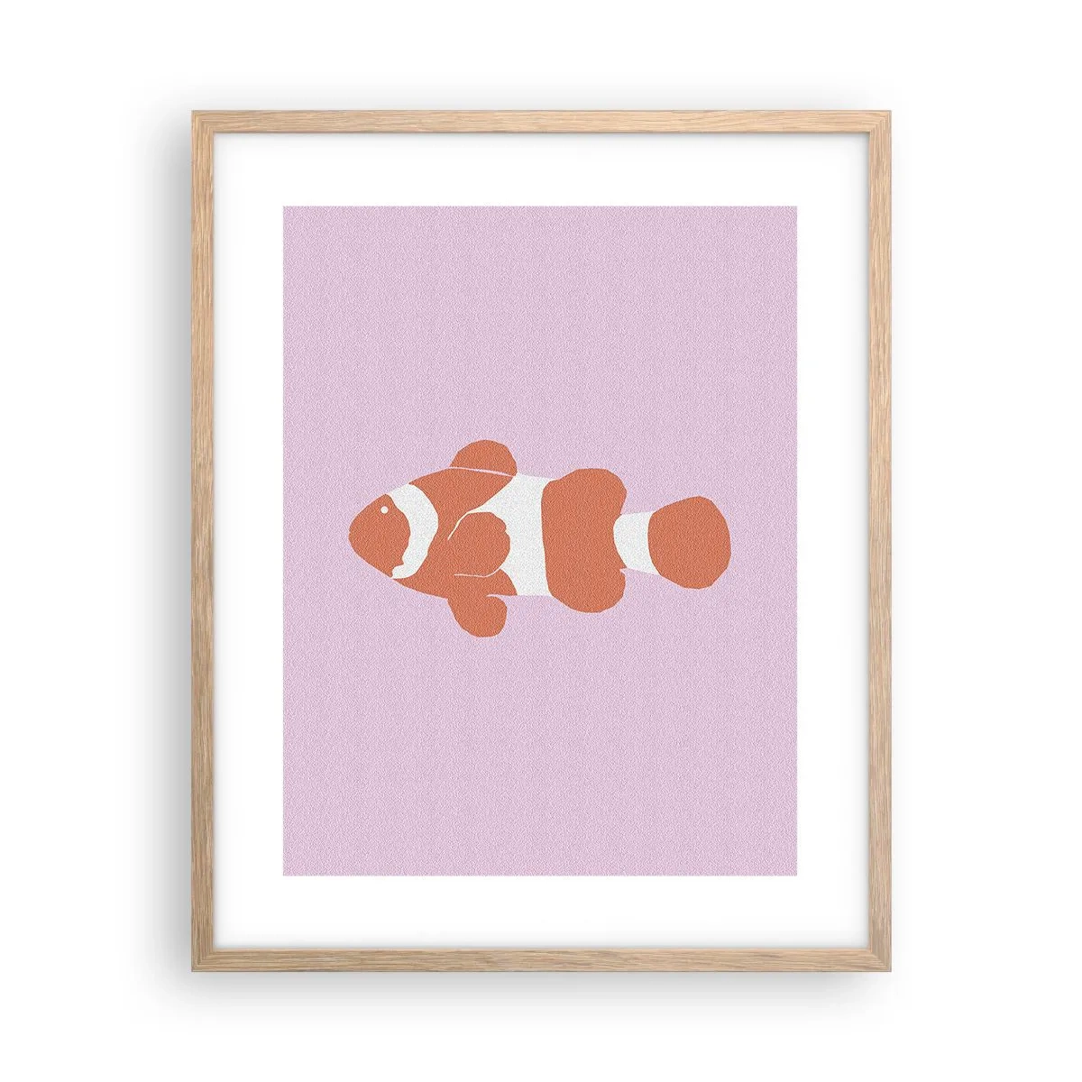Poster in cornice rovere chiaro - Abbinato ai coralli - 40x50 cm