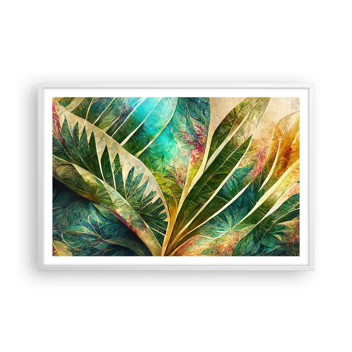 Poster in cornice bianca - I colori dei tropici - 91x61 cm