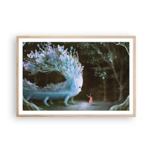 Poster in cornice rovere chiaro - Incontro fantastico - 91x61 cm
