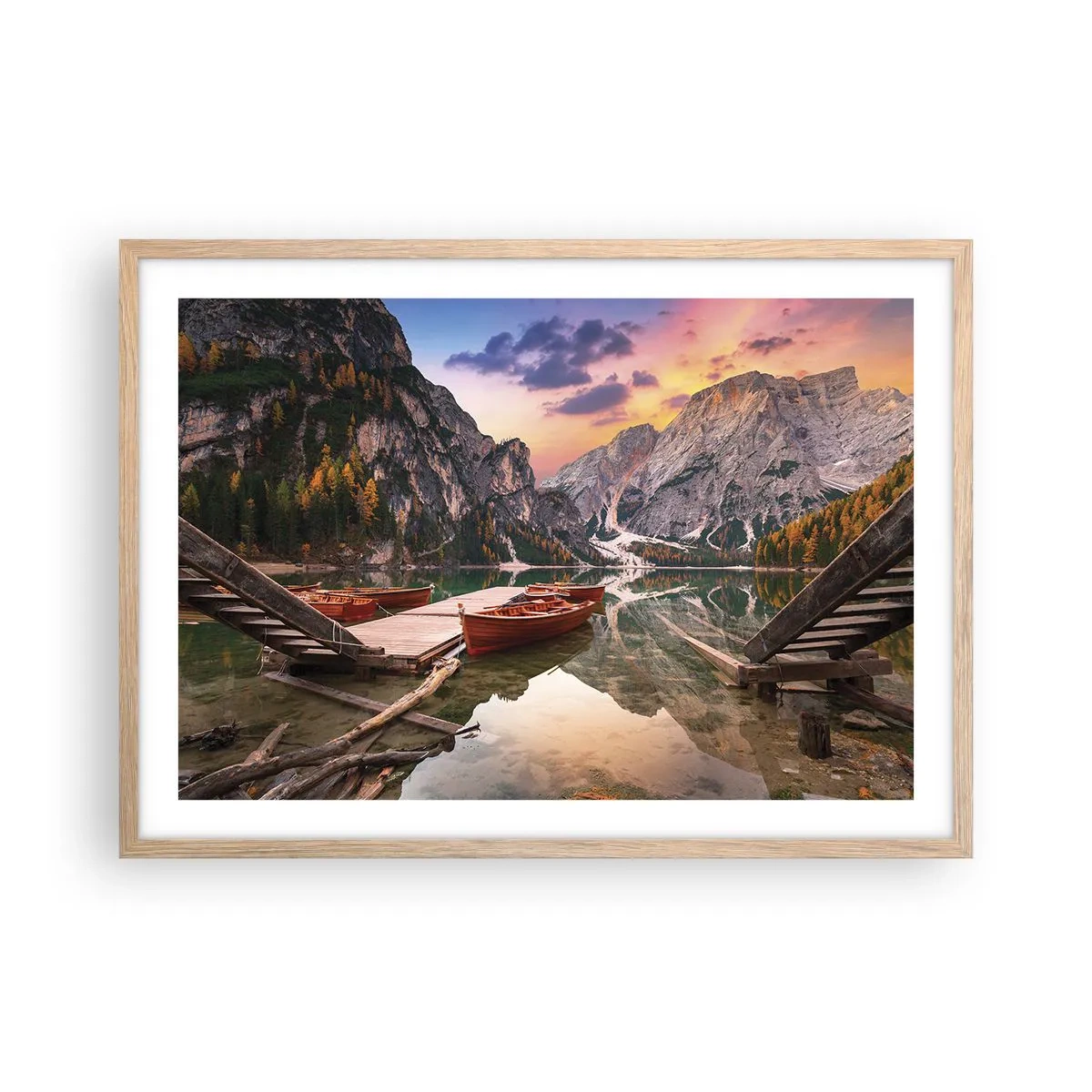 Poster in cornice rovere chiaro - La promessa del giorno - 70x50 cm