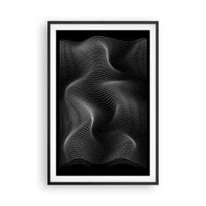 Poster in cornice nera - La danza della luce nello spazio - 61x91 cm