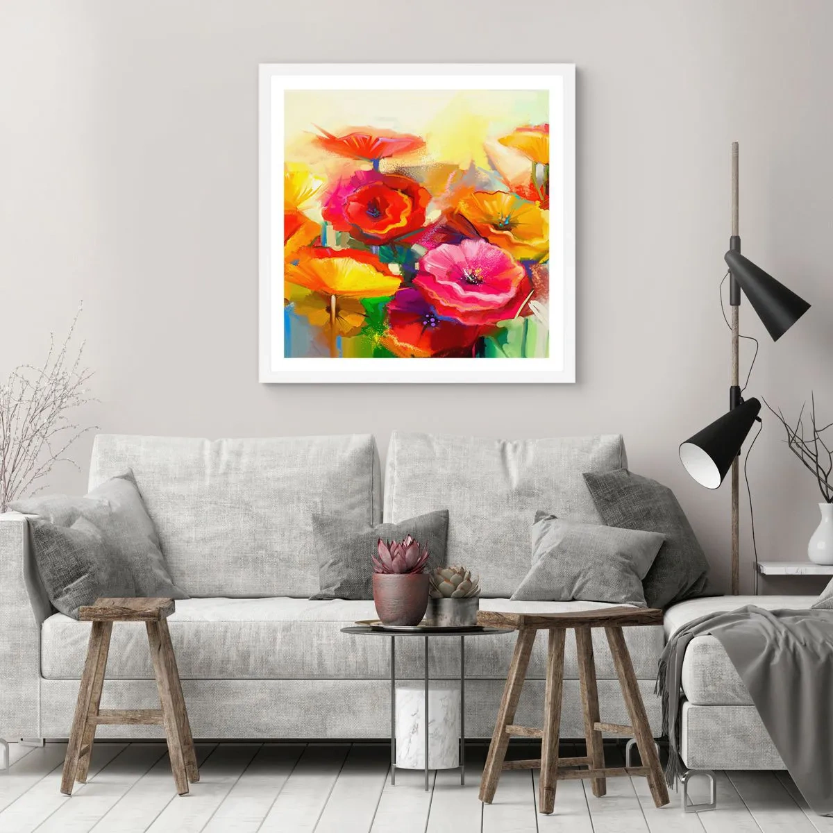 Poster in cornice bianca - Non solo rossi - 50x50 cm