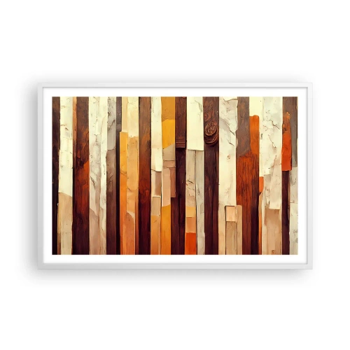 Poster in cornice bianca - L'inno dei legni boschivi - 91x61 cm