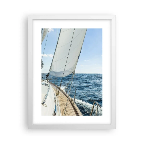 Poster in cornice bianca - Benvenuta avventura - 30x40 cm