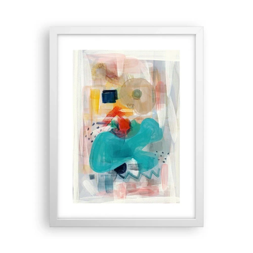 Poster in cornice bianca - Il gioco dei colori - 30x40 cm