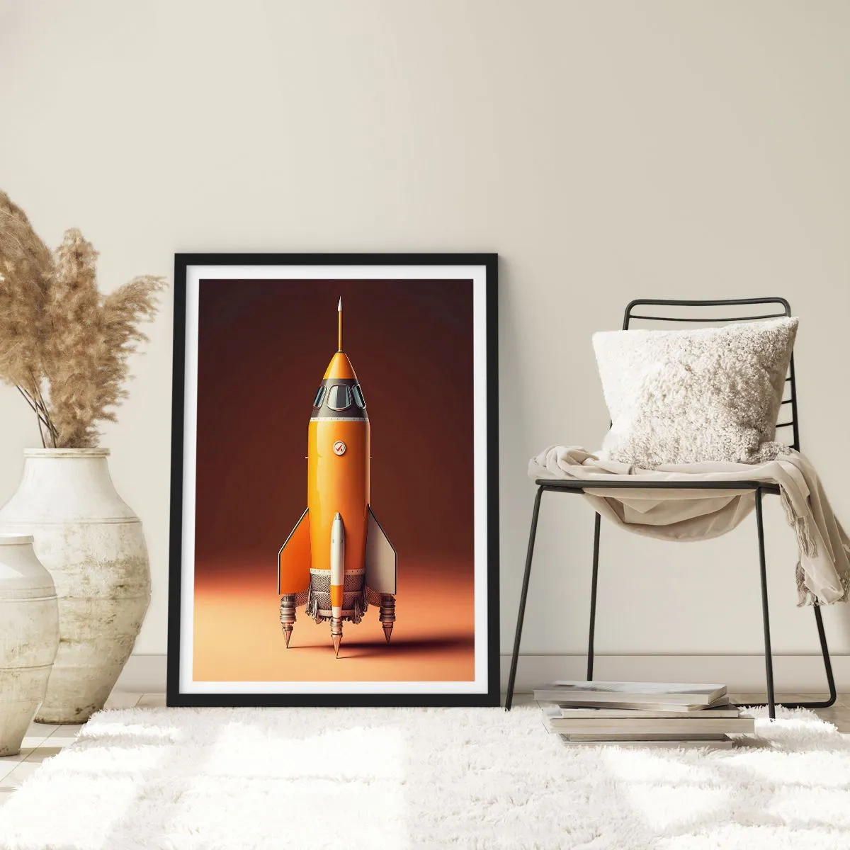 Poster in cornice nera - Si inizia dai sogni - 61x91 cm