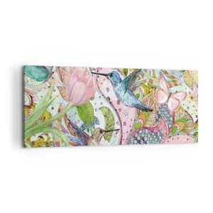Quadro su tela - Stampe su Tela - Intrecciate nei rami - 100x40 cm