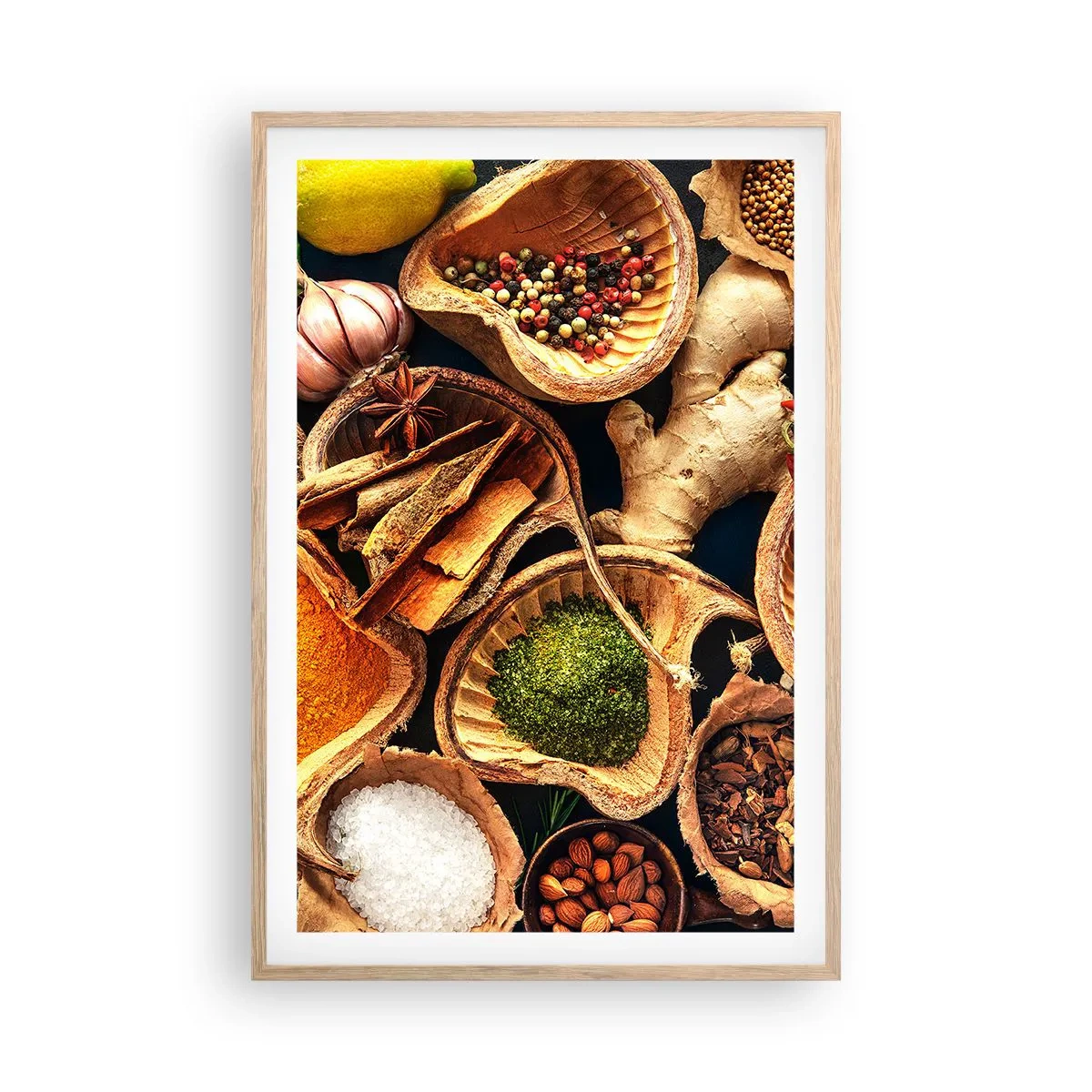 Poster in cornice rovere chiaro - Prendi quello che vuoi - 61x91 cm