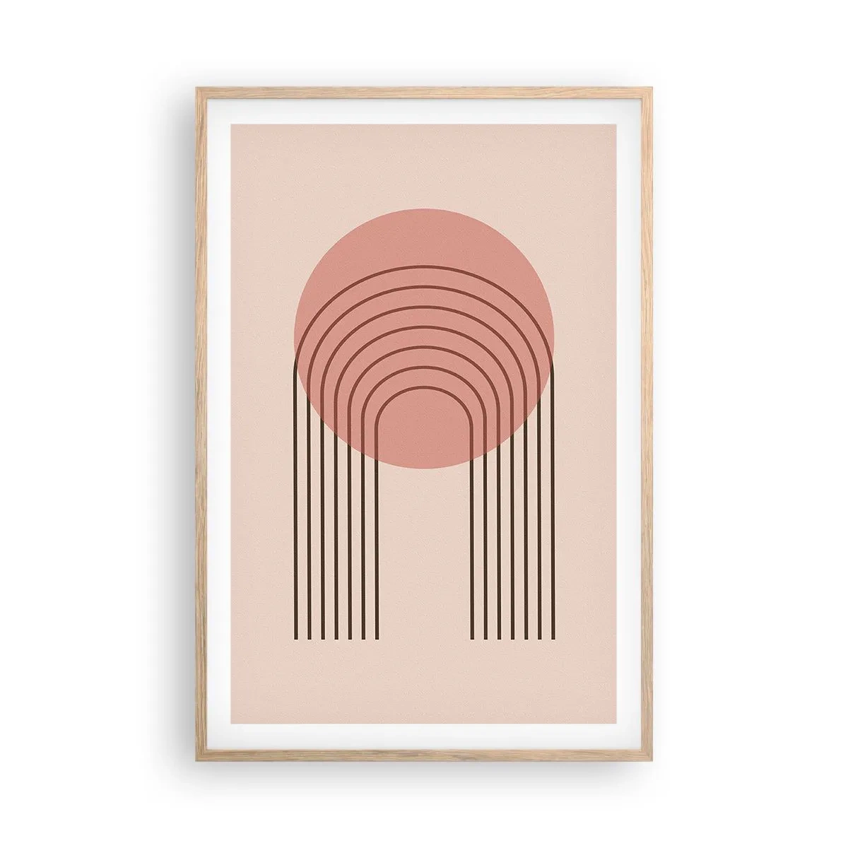 Poster in cornice rovere chiaro - Attrazione irresistibile - 61x91 cm