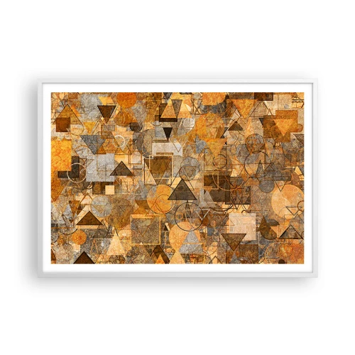 Poster in cornice bianca - Il mondo compreso nella forma - 100x70 cm