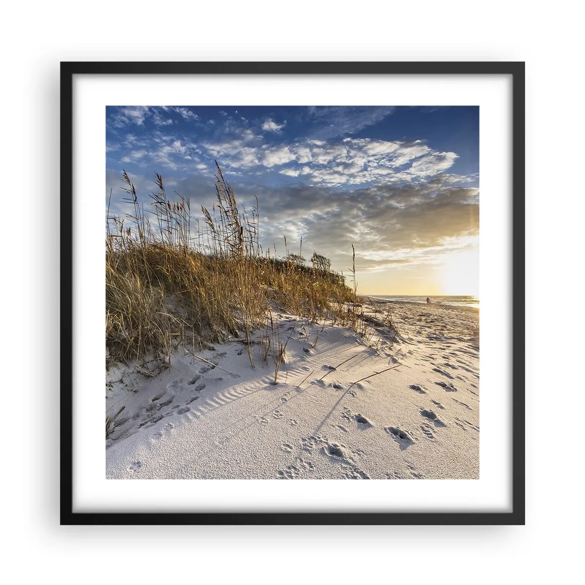 Poster in cornice nera - Invito a passeggiare - 50x50 cm