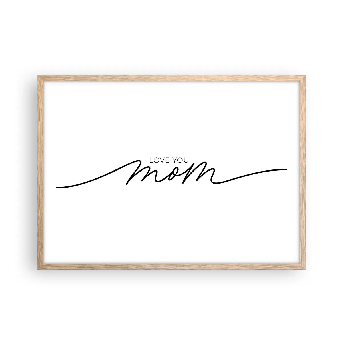 Poster in cornice rovere chiaro - Grande commozione - 70x50 cm