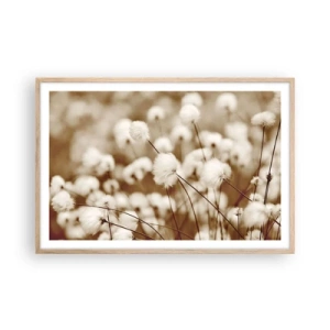 Poster in cornice rovere chiaro - Campo di morbidezza - 91x61 cm