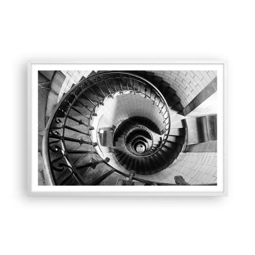 Poster in cornice bianca - Ancora più in alto - 91x61 cm