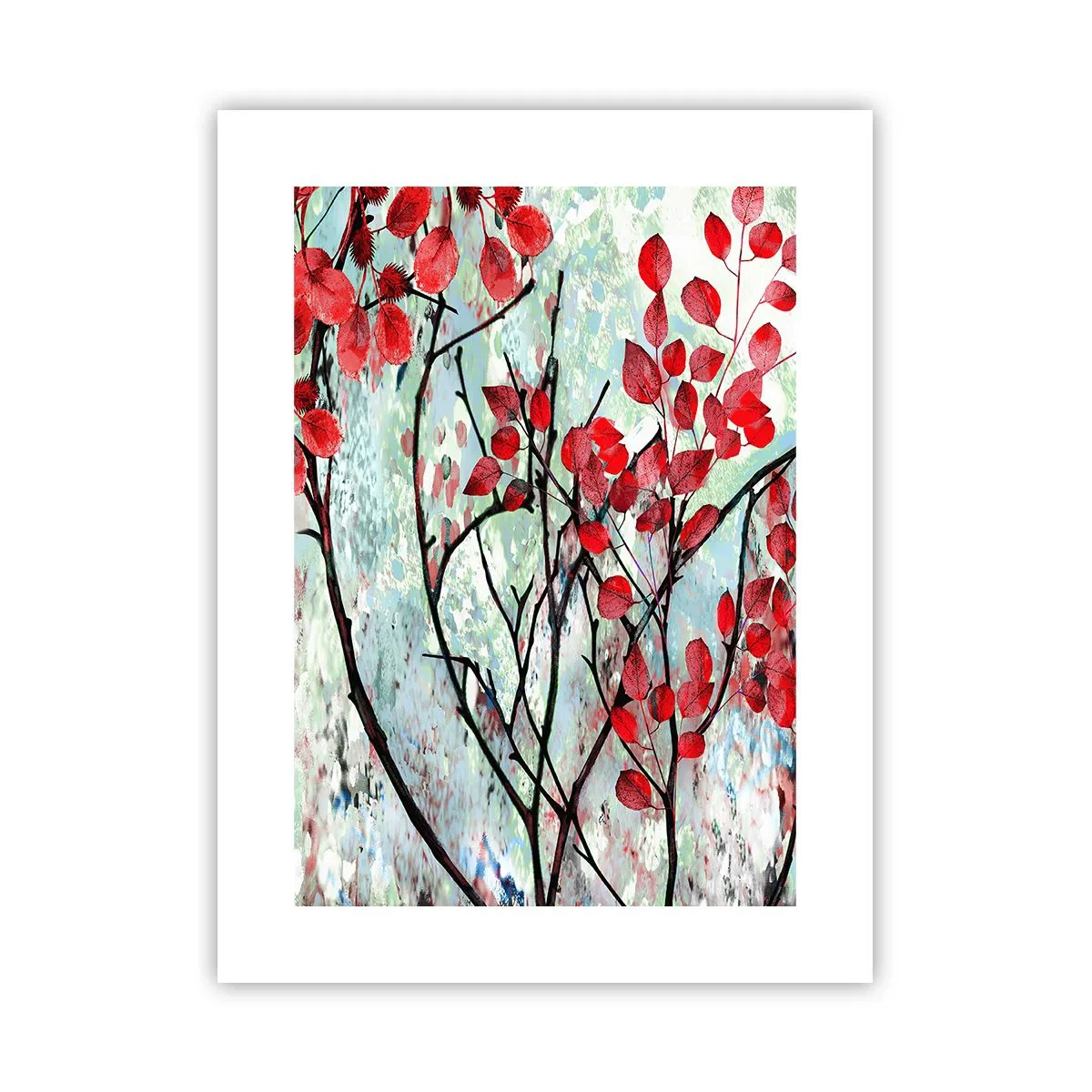 Poster - Albero in scarlatto - 30x40 cm