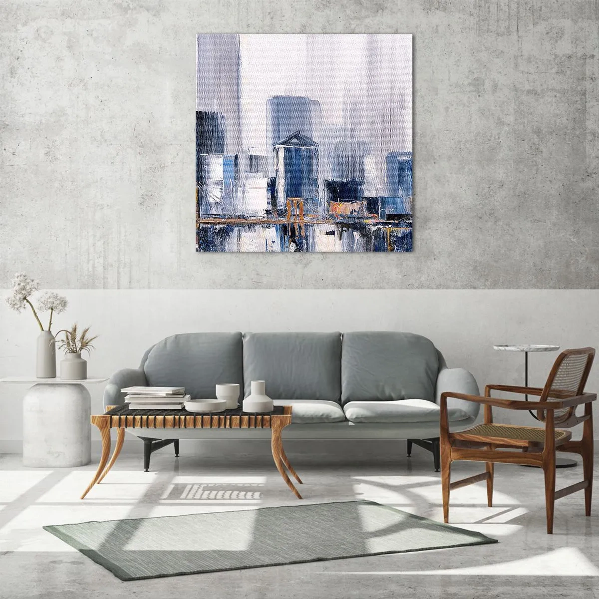 Quadro su vetro - Impressione di New York - 60x60 cm