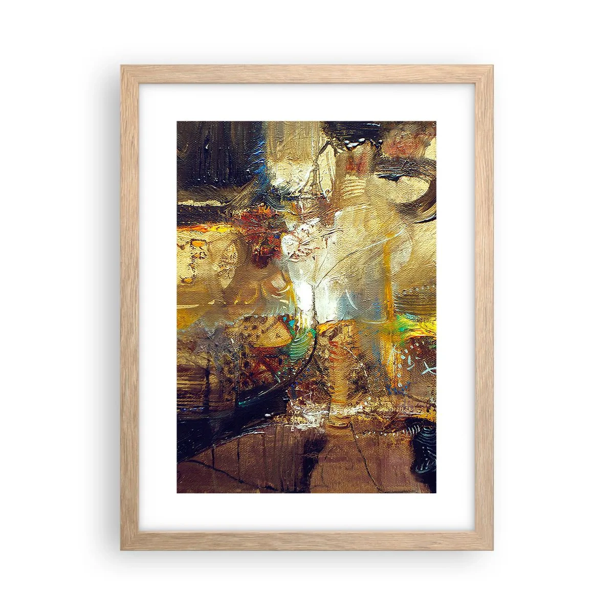 Poster in cornice rovere chiaro - Freddo, più caldo, bollente - 30x40 cm