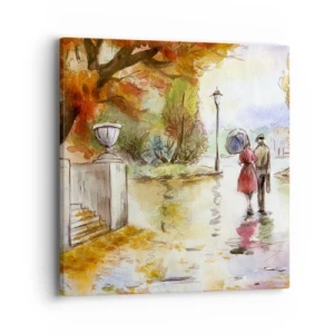 Quadro su tela - Stampe su Tela - Autunno romantico nel parco - 40x40 cm
