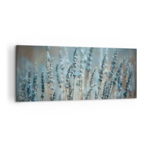 Quadro su tela - Stampe su Tela - Lavanda nel campo in delicati toni pastello - 120x50cm - Campo profumato - Decorazione murale moderna per soggiorno e camera da letto ARTTOR