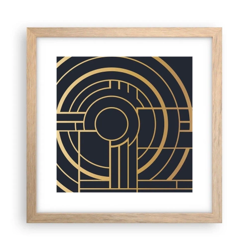 Poster in cornice rovere chiaro - Il giro delle cose - 30x30 cm