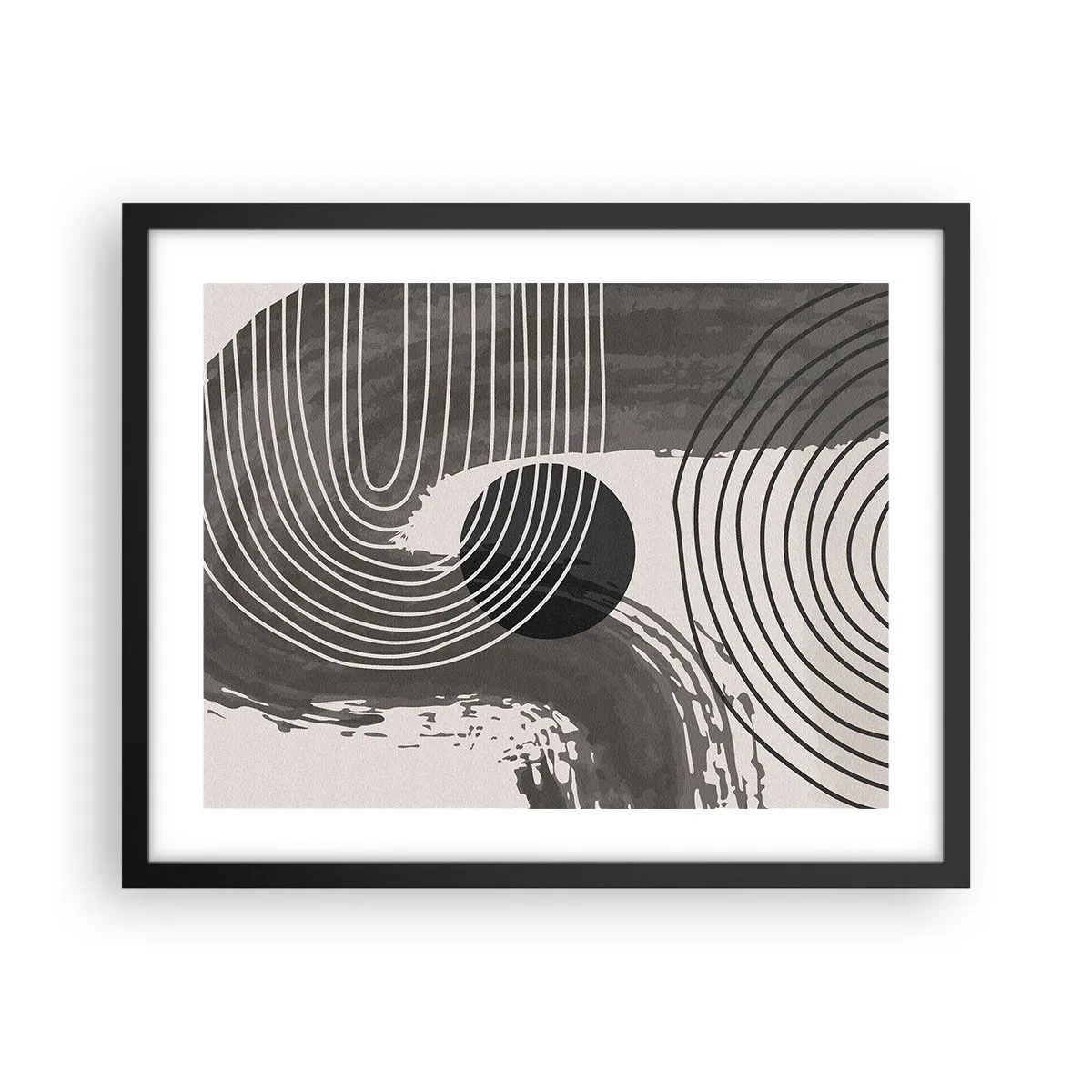 Poster in cornice nera - L'ovale vittorioso - 50x40 cm