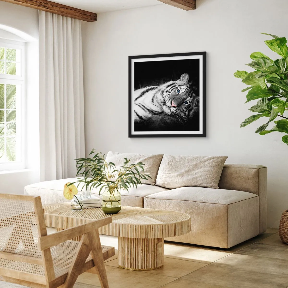 Poster in cornice nera - Selvaggità e pace - 30x30 cm