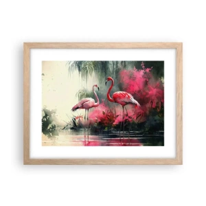 Poster in cornice rovere chiaro - Lezione di naturale eleganza  - 40x30 cm