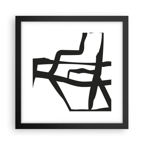 Poster in cornice nera - Struttura bianca e nera - 30x30 cm