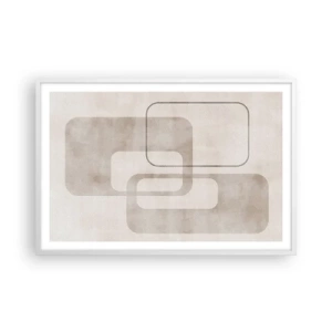 Poster in cornice bianca - Giunti geometrici - 91x61 cm