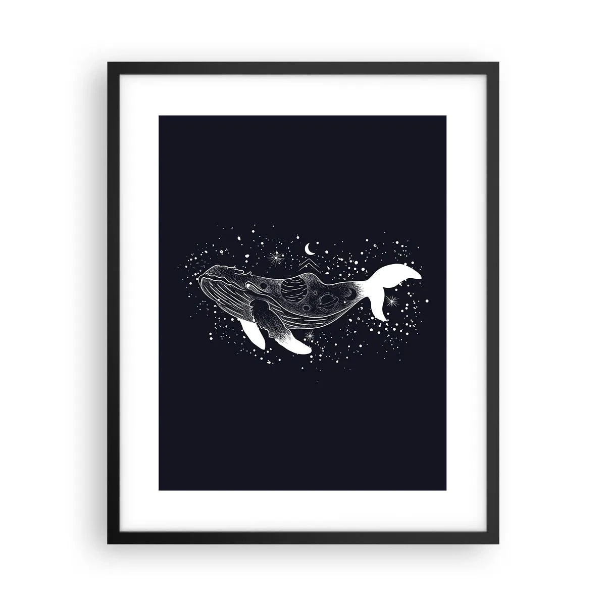 Poster in cornice nera - Nell'oceano dell'universo - 40x50 cm